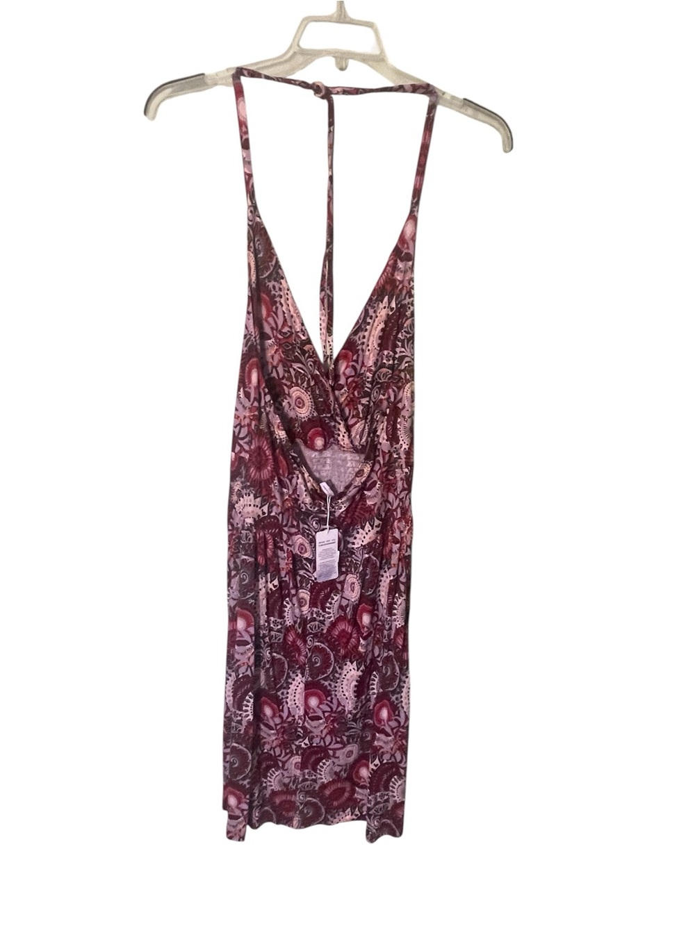 NWT- Lascana printed halter dress featuring crossover v-neckline. Size 12 - Picture 4 of 14